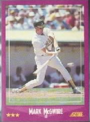 1988 Score Glossy Baseball Cards